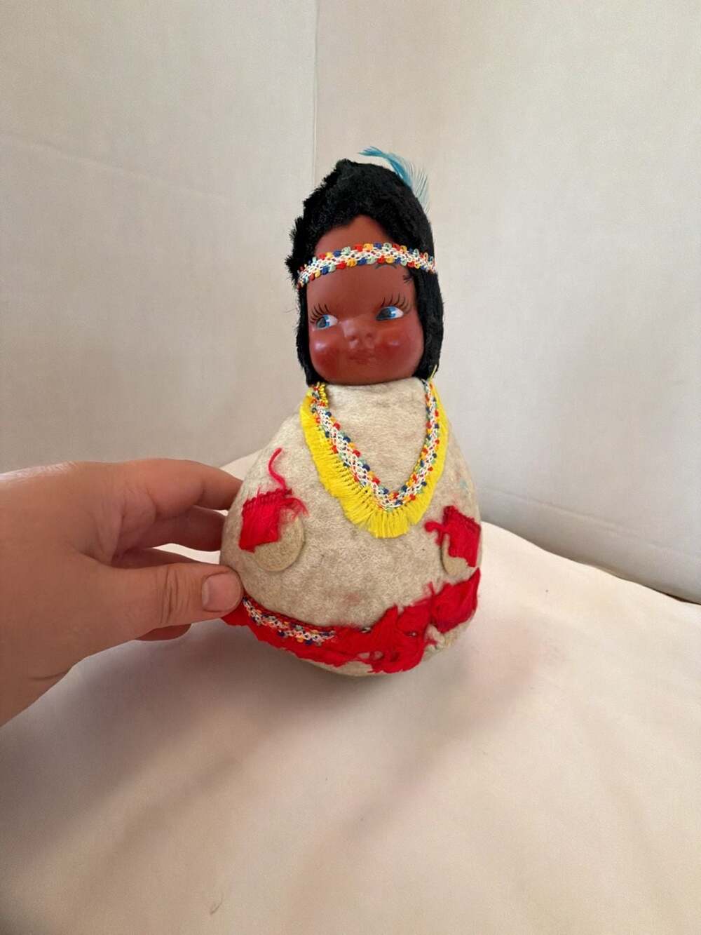 Corona Toys & Gifts Mfg Vintage Indigenous Doll Rolly-Polly